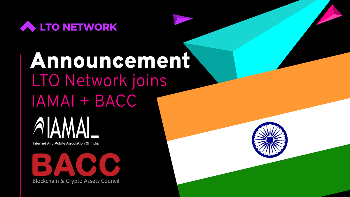 We have joined <a href="/IAMAIForum/">IAMAI</a> 🇮🇳

India is ready to experience significant growth and LTO Network is uniquely positioned to be a leader here.

Joining this body is the first step towards demonstrating our commitment to the Indian market. 🤝 $LTO

Read More:  bit.ly/3sMd1kl