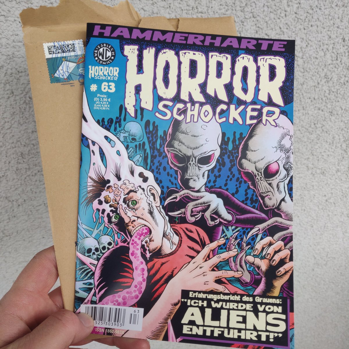 Andi_H3ld's tweet photo. Heute gab's wieder Post von Weissblech Comics. Lest ihr was von denen?

@WeissblechComic #weissblechcomics #Horrorschocker https://t.co/nxy4Uv3Pa0