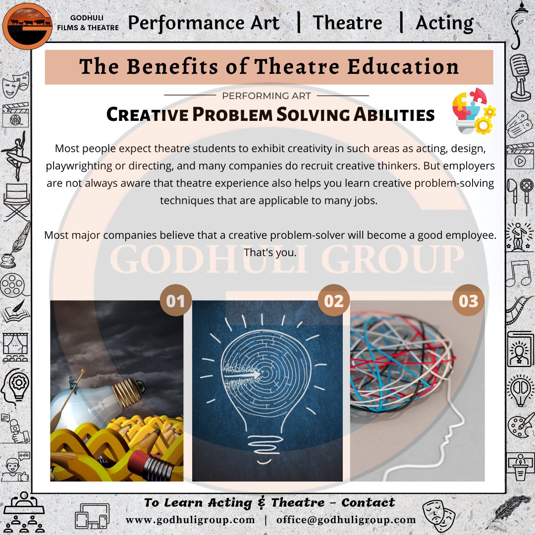 GodhuliFilms's tweet photo. Benefits of Theatre Education
.
.
.
.
#sanskrit #language #learning #education #theatrenerds #theatrelove #theatrelovers #performingarts #theatreandacting #india  #theatrecoach #theatreclasses #learnsanskrit #culture #emotions #navrasa #sanatandharma  #godhulitheatre https://t.co/3KHgbmHXUS