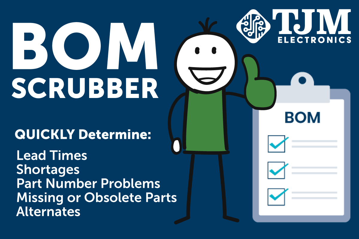 TJMelectronics's tweet photo. Use our BOM Scrubbing Tool to get real-time data on component status: https://t.co/J4Iv2xnPPf #PCBparts #Electronics #BillOfMaterials #ComponentShortage https://t.co/XMMZxsk9Aw