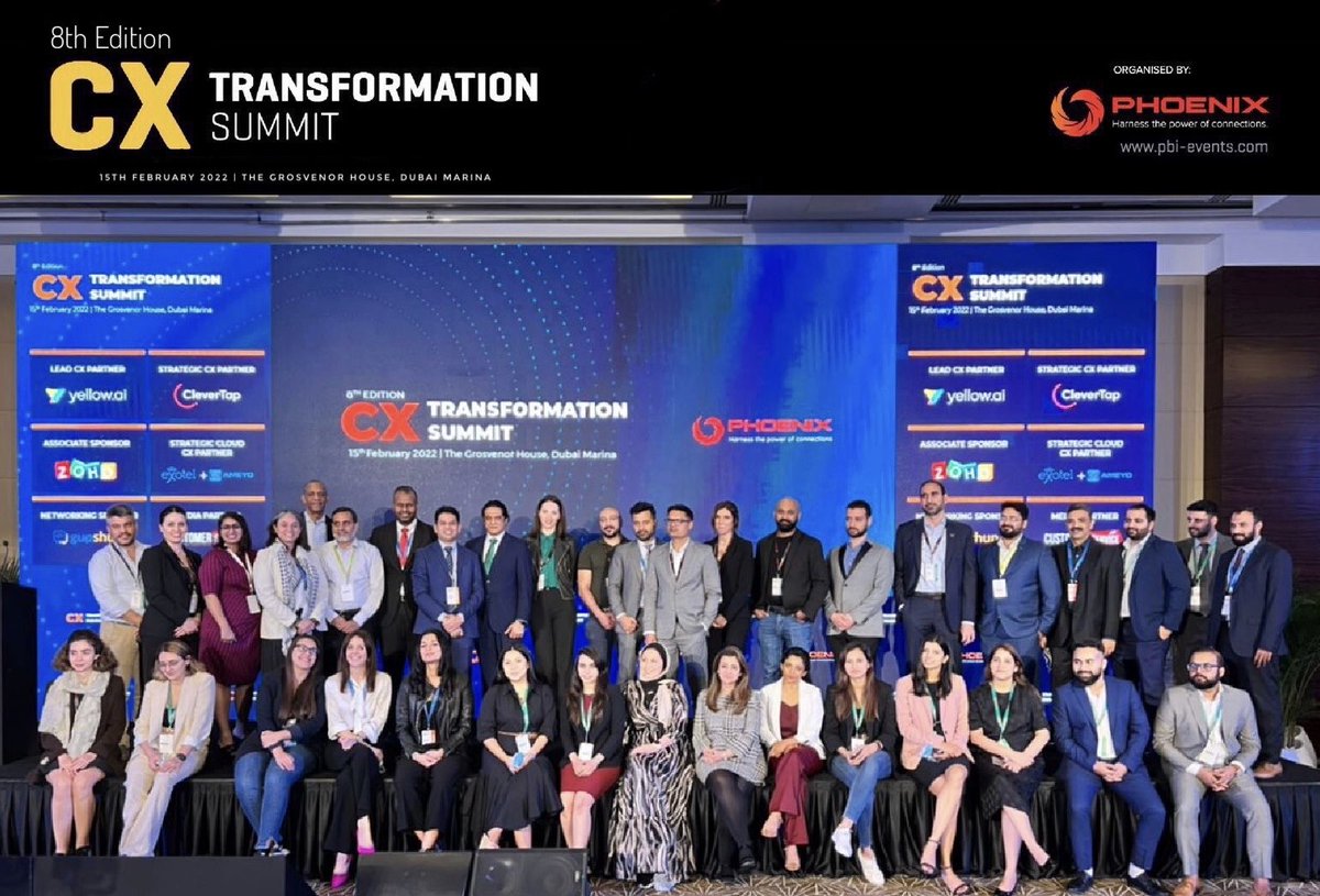That’s a Wrap to our 8th Edition CX Transformation Summit at Dubai Marina.

Thank you all for making this event a grand success!

#CX #cxtransformation #cxtransformationsummit2022 #customerexperiencemanagement  #cxstrategy #pbi_events