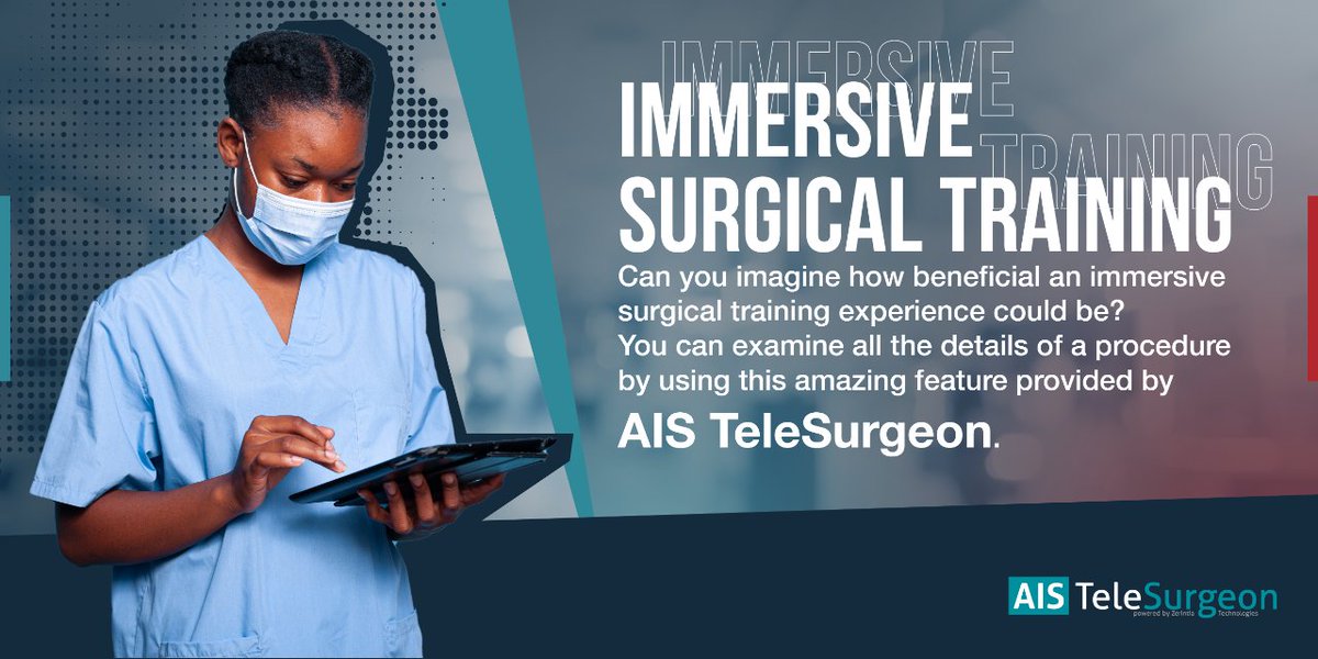 Can you imagine how beneficial an immersive surgical training experience could be?

You can examine all the details of a procedure by using this amazing feature provided by AIS TeleSurgeon.

Find out more about this here! 
➡ ais-telesurgeon.com

#patientcare #surgery