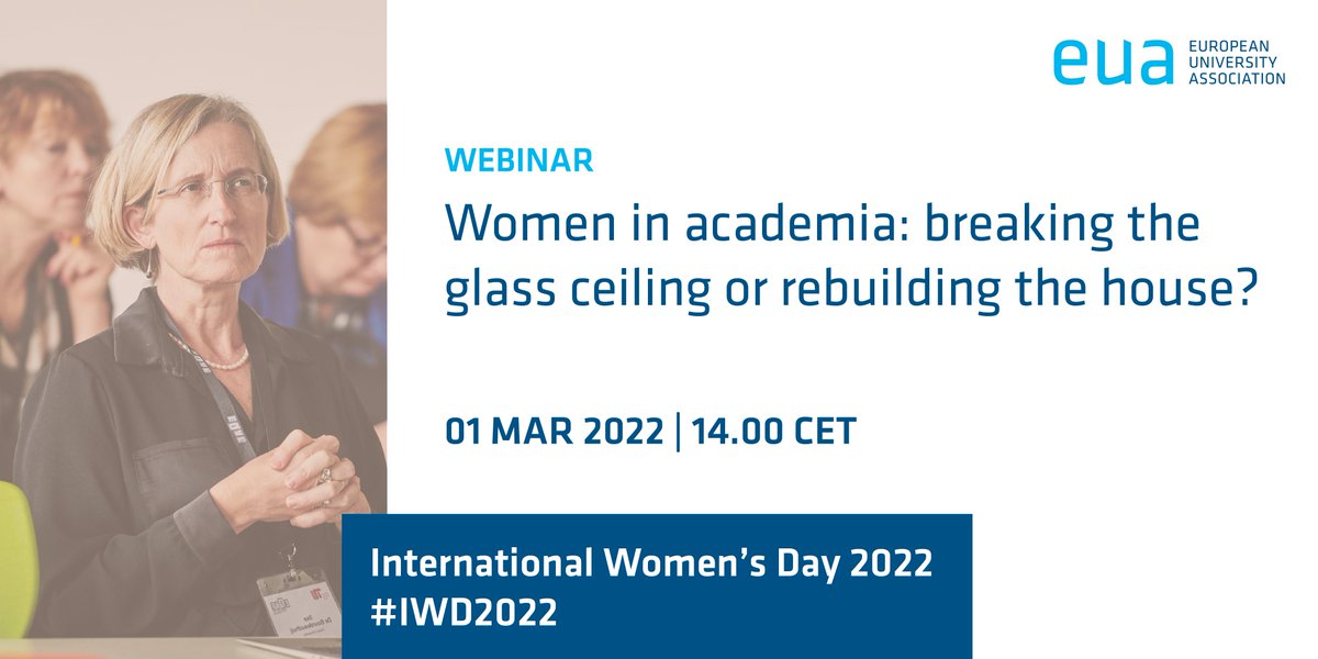 euatweets's tweet photo. Is #GenderParity now a reality in academia? Are more women from all backgrounds taking on #leadership positions in #academia?

In advance of #IWD2022, EUA is organising a webinar on women and leadership in #highereducation institutions ➡️  https://t.co/B5UQIvA1hp

#breakthebias https://t.co/bLH0X09WRl