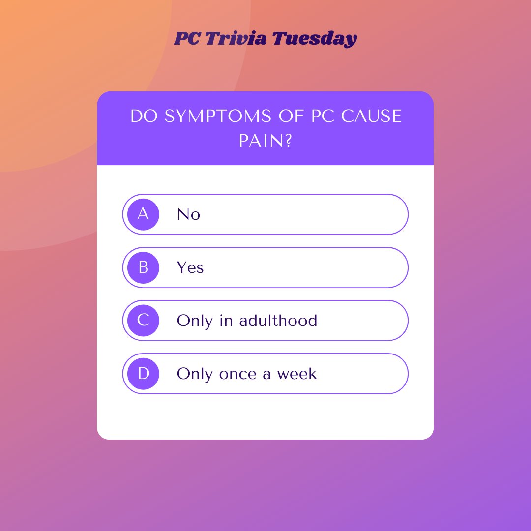 Pachyonychia's tweet photo. Do symptoms of PC cause pain?

Comment your answer!

#CurePC #rarediseases #dermatology #dermtwitter #podiatry #skindisease #Pachyonychia #TriviaTuesday https://t.co/K7TLSPfEbm