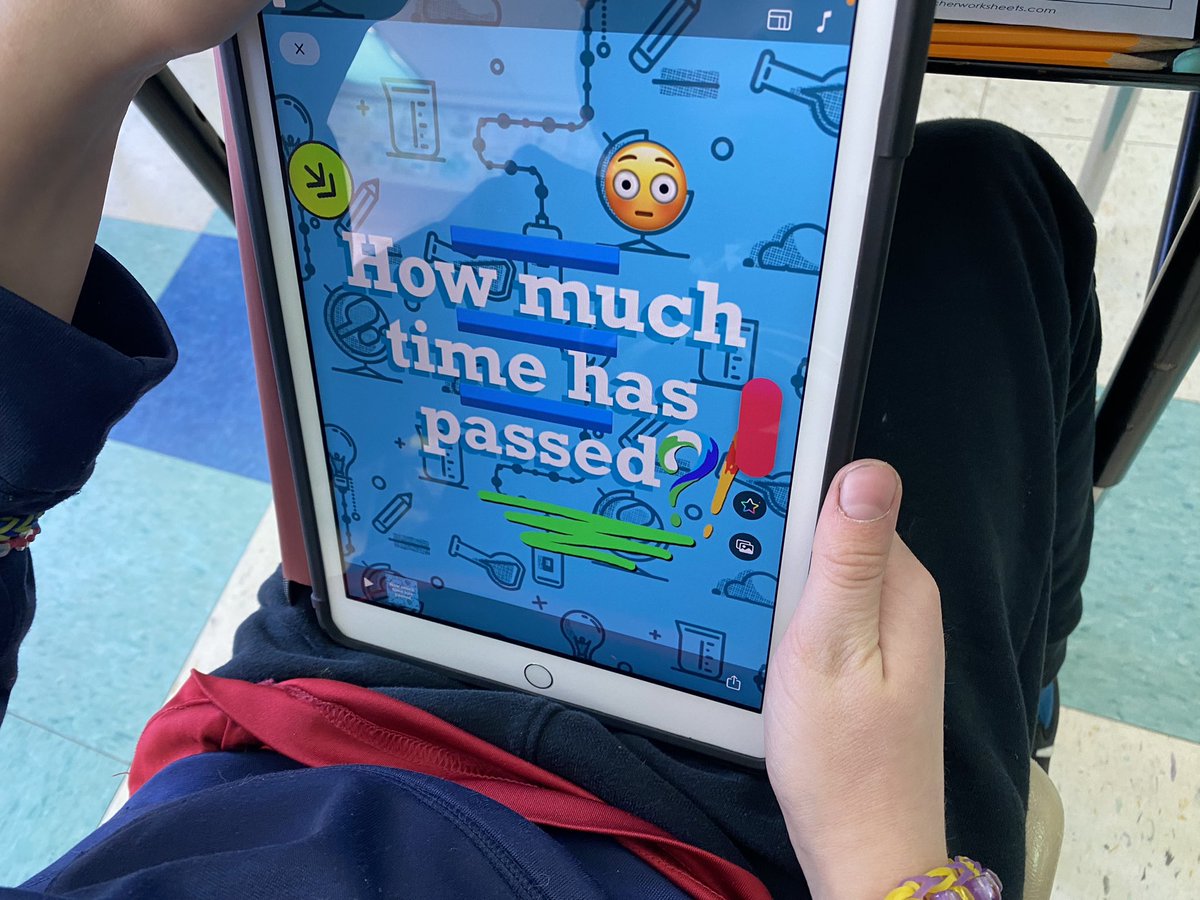 mrschmil's tweet photo. Students in @MissMyersGrade3 at @KisselHillWSD started their elapsed time project today! Students are using Apple Clips to create an elapsed time movie based on an event that happens at school. Stay tuned for our final projects! #twodayslater https://t.co/TsREf5RgCO