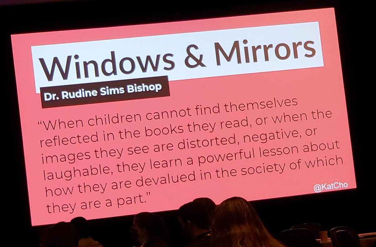 Great keynote from @KatCho #diversebooks matter & students need to see their authentic selves in the books they read #IDEAcon #iowatl