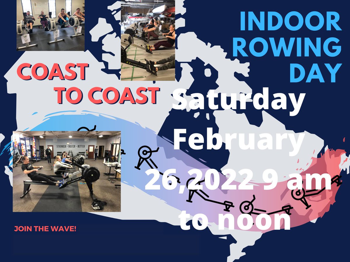 Row Nova Scotia (@rownovascotia) on Twitter photo Indoor Rowing Day in Canada is now less than two weeks away.
On Saturday, the 26th from 9am-noon (local time) indoor rowers from across Canada will get on their ergs and submit kilometers to cross Canada!
<a href="/C2CIndoorRowing/">Coast to Coast - Indoor Rowing Day in Canada</a> Indoor Rowing Day in Canada is now less than two weeks away.
On Saturday, the 26th from 9am-noon (local time) indoor rowers from across Canada will get on their ergs and submit kilometers to cross Canada!
<a href="/C2CIndoorRowing/">Coast to Coast - Indoor Rowing Day in Canada</a>