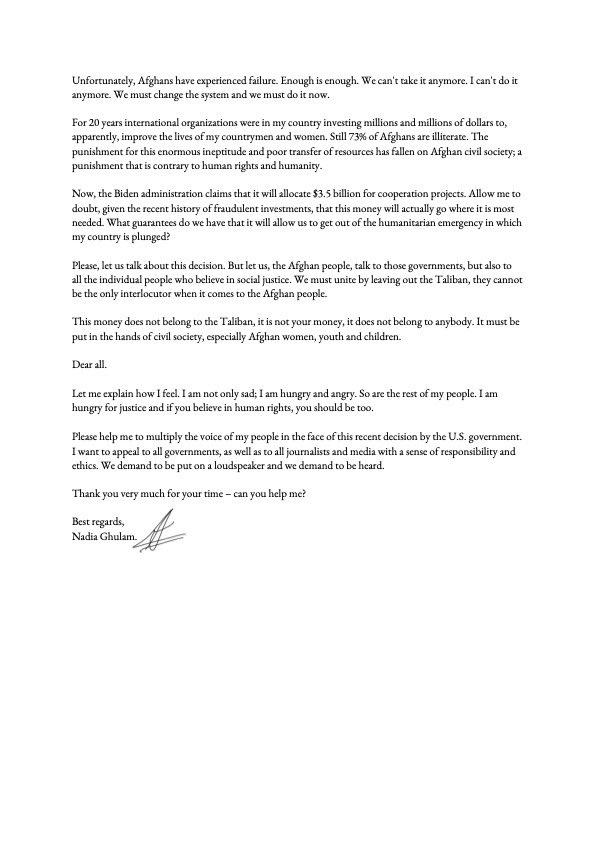 nadiaghulam's tweet photo. Please read this letter. It’s for you, it’s for us all. https://t.co/rnLrOzNa32