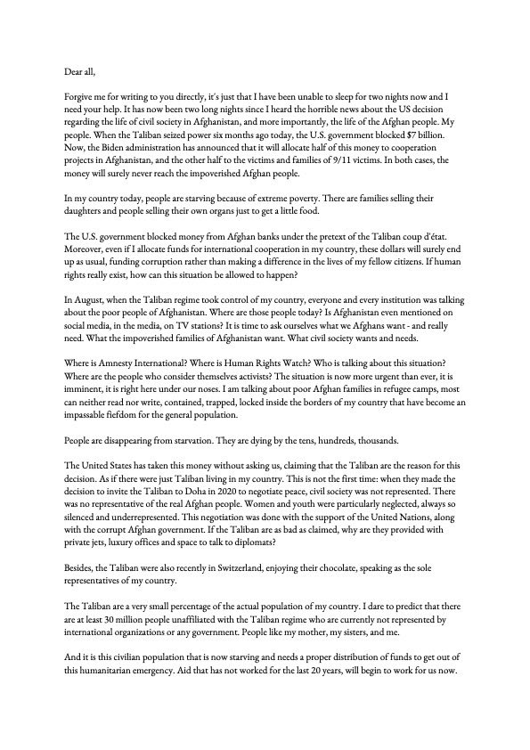 nadiaghulam's tweet photo. Please read this letter. It’s for you, it’s for us all. https://t.co/rnLrOzNa32