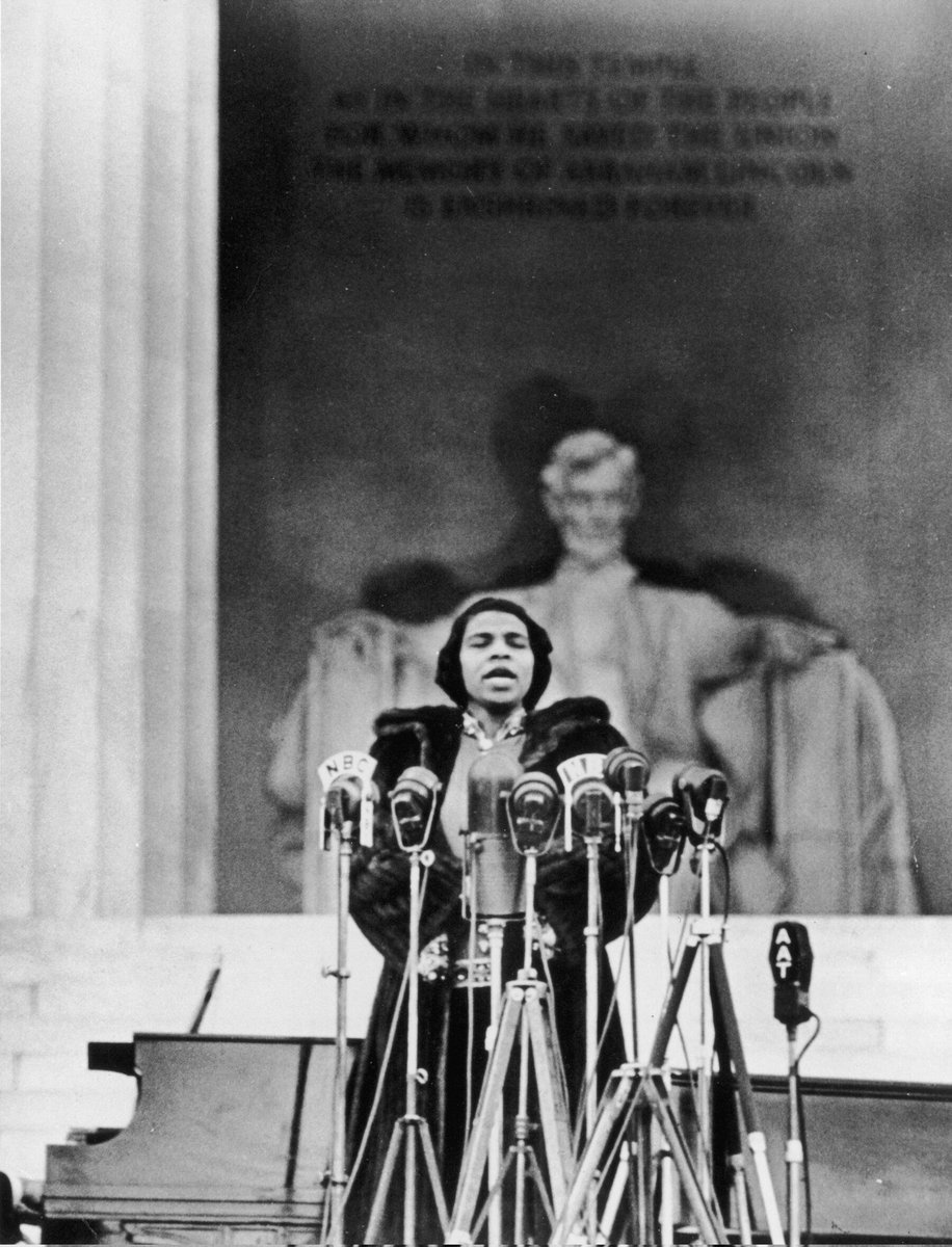 Marian Anderson was an American contralto. She performed a wide range of music, from opera to spirituals. Anderson performed with renowned orchestras in major concert and recital venues throughout the United States and Europe between 1925 and 1965.