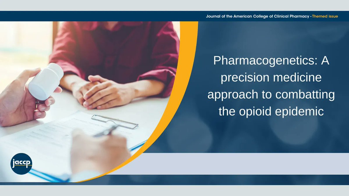 JACCPJournal's tweet photo. FREE TO READ IN FEBRUARY: Optimizing pain mgt through genotype-guided approaches may ultimately provide safer &amp; more effective therapy for pain control while decreasing risk for opioid misuse. https://t.co/JHiFGKuncs @MaxPGx @roseanngammal @jim_omics @UFPersonalMed @UFPharmacy https://t.co/PCeiP46G97