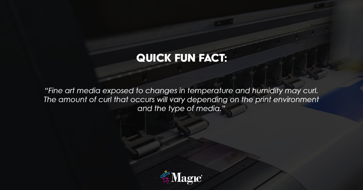 MagicInkjet's tweet image. It’s best practice to store fine art media in the print environment around 68ºF at 50-60% relative humidity to prevent media curl.

Learn more at magicinkjet.com/resources 🔍
-
#WideFormat #WideformatMedia #FineArt #PaperIndustry