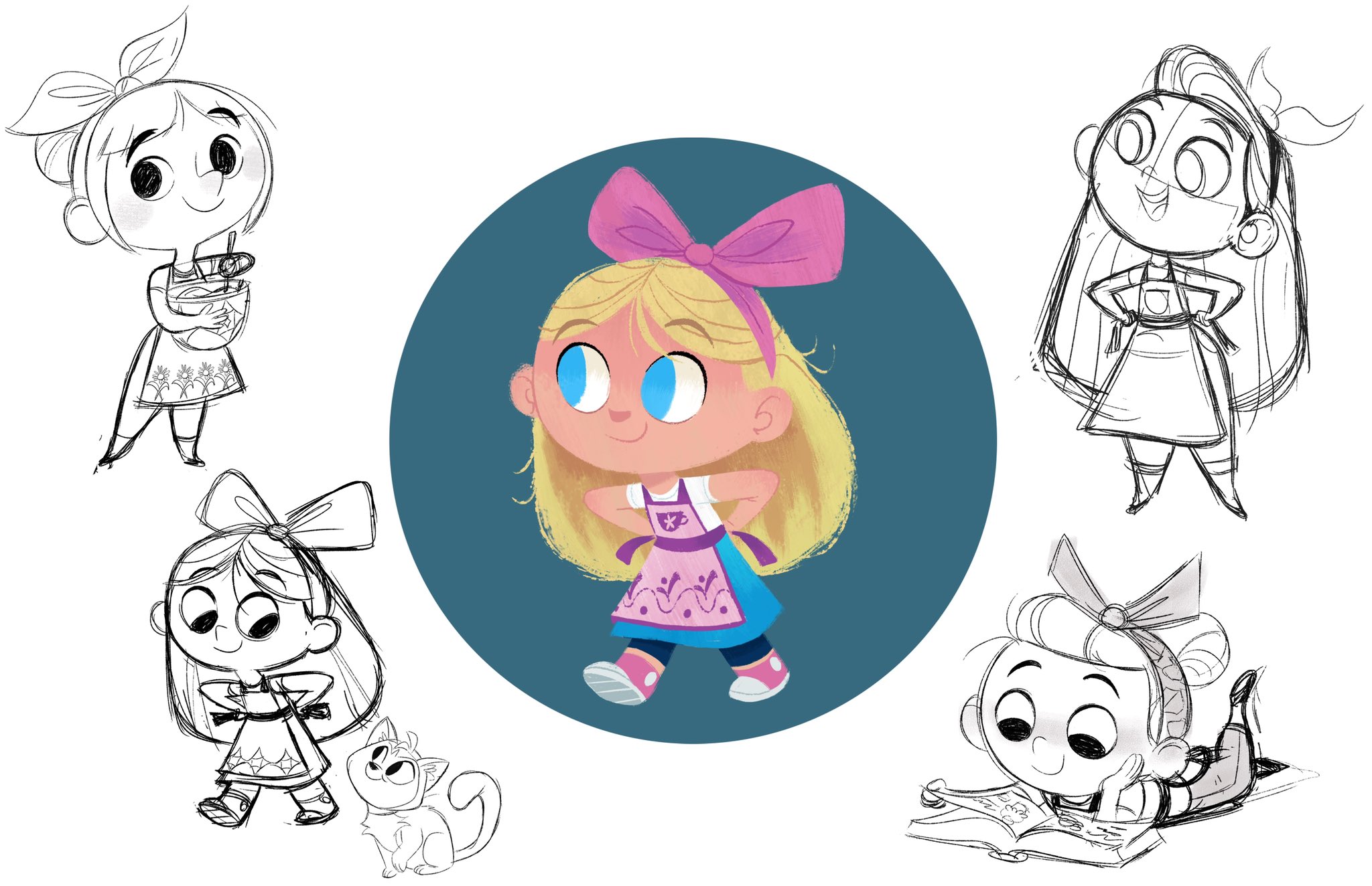 Justin Rodrigues on X: Some very early takes on Alice from Alice's  Wonderland Bakery.  / X