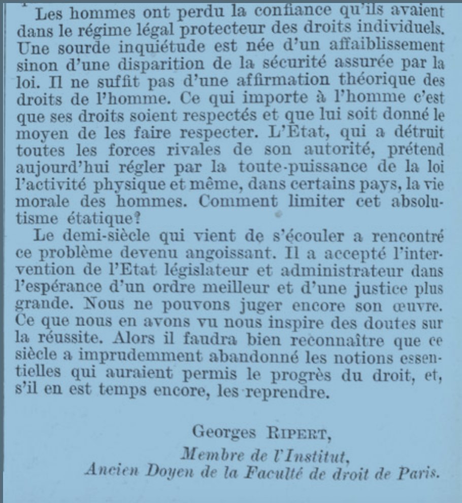 Gus_Cerqueira's tweet photo. G. Ripert, "Le bilan d'un demi-siècle de vie juridique", D. 1950.1 https://t.co/9O61hJC4XD