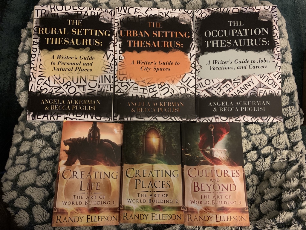 akaIronDragon's tweet image. Recently got my hands on some pretty awesome #WritingReference texts! I’ve had the first five since Christmas, but the last six were a birthday gift from @ImIronWolf and myself to myself. Always good to continue learning the craft. #AmWriting #WritingCommunity #WritingResearch