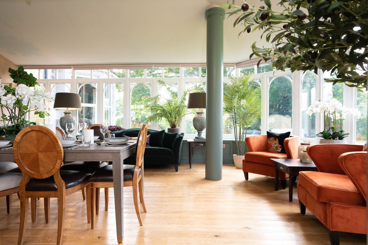 Our large bright conservatory gives you a perfect area to dine together as a group, or to simply enjoy your morning coffee looking out to the grounds &amp; beyond in comfort. 
Find out more about hiring Muckrach Country House for your gathering at muckrach.com
#muckrach