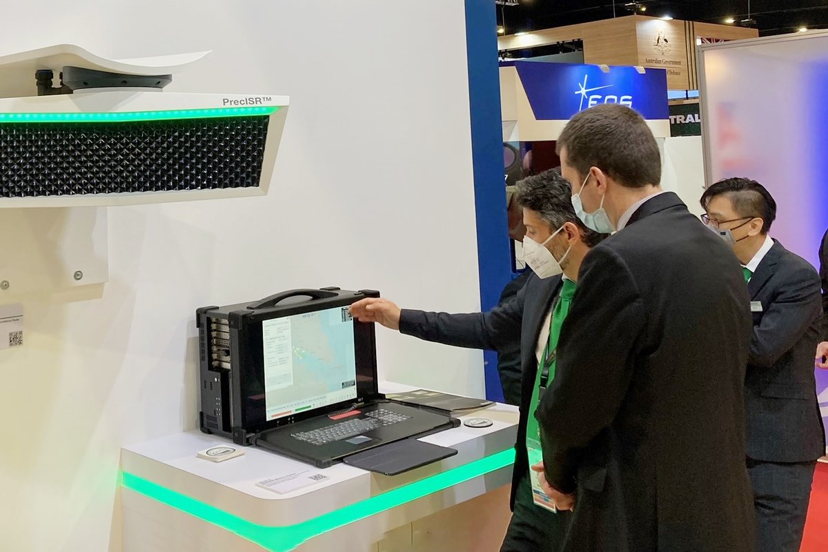 hensoldt's tweet photo. The @HENSOLDT team is back at #Singapore Airshow @SGAirshow!
Showcasing #airborne solutions like our #PrecISR radar or the #ARGOSIA mission system, the green-tie team had an exciting first day, welcoming some high-ranking guests. Don´t miss to visit us at booth J-55! #airshow https://t.co/2b8xaxhrIi