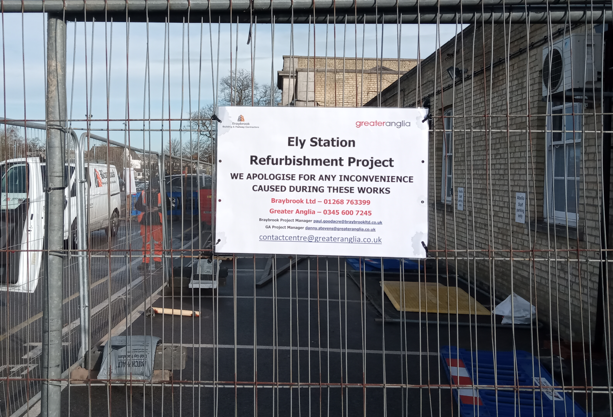 RailfutureInter's tweet image. Preparation work has begun at Ely station for the expanded ticket hall and new waiting room (photos by Martin Thorne).