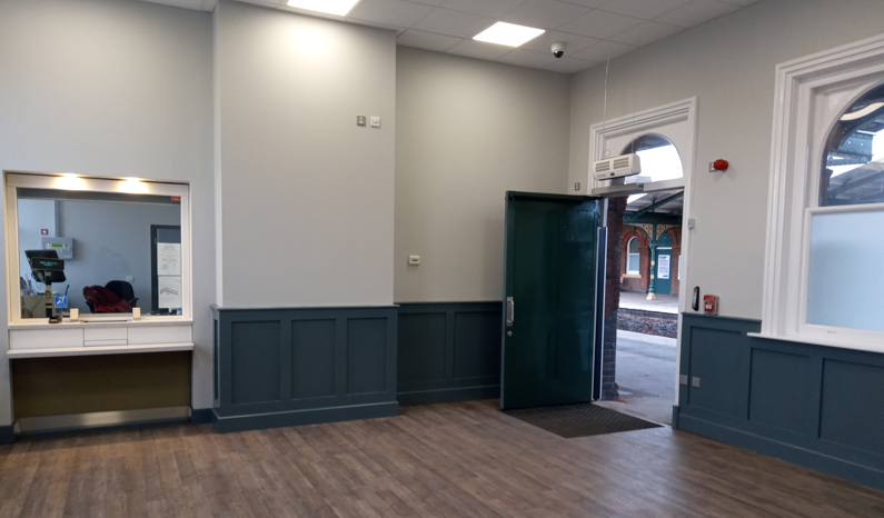 RailfutureInter's tweet image. The rebuilt ticket hall at March station is now open and in use by travellers (photo by Martin Thorne), although not much to see at present.

The car park extension is still under construction.