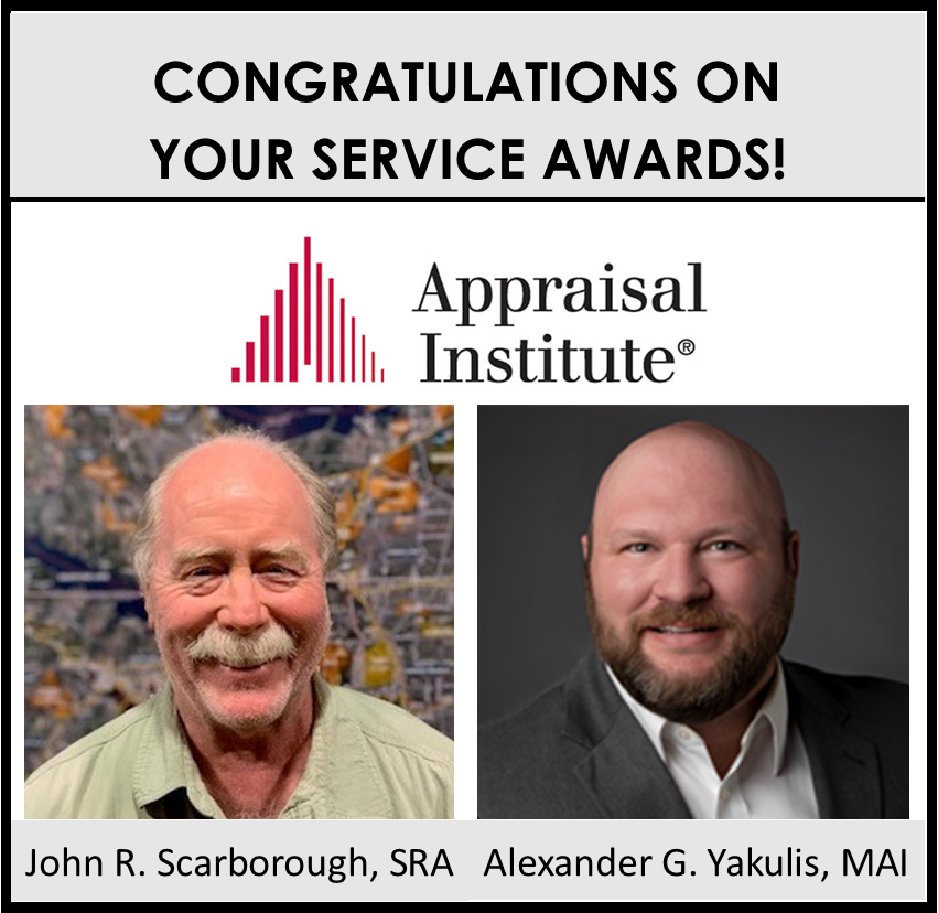 NationalValuat1's tweet photo. Congratulations to two members of NVC’s Dallas valuation team, John Scarborough, SRA and Alex Yakulis, MAI who were recognized last week for their many contributions to the North Texas Chapter of the Appraisal Institute. https://t.co/IofuYREag5