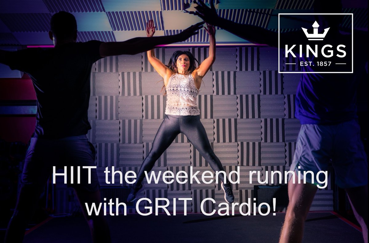HIIT the weekend running with our high-intensity cardio classes! 

GRIT Cardio takes place every Friday at 12:30pm,  challenging your body and maximising calorie burn for hours afterwards (which is quite handy heading into the weekend😉)

Book the class using the Kings App
