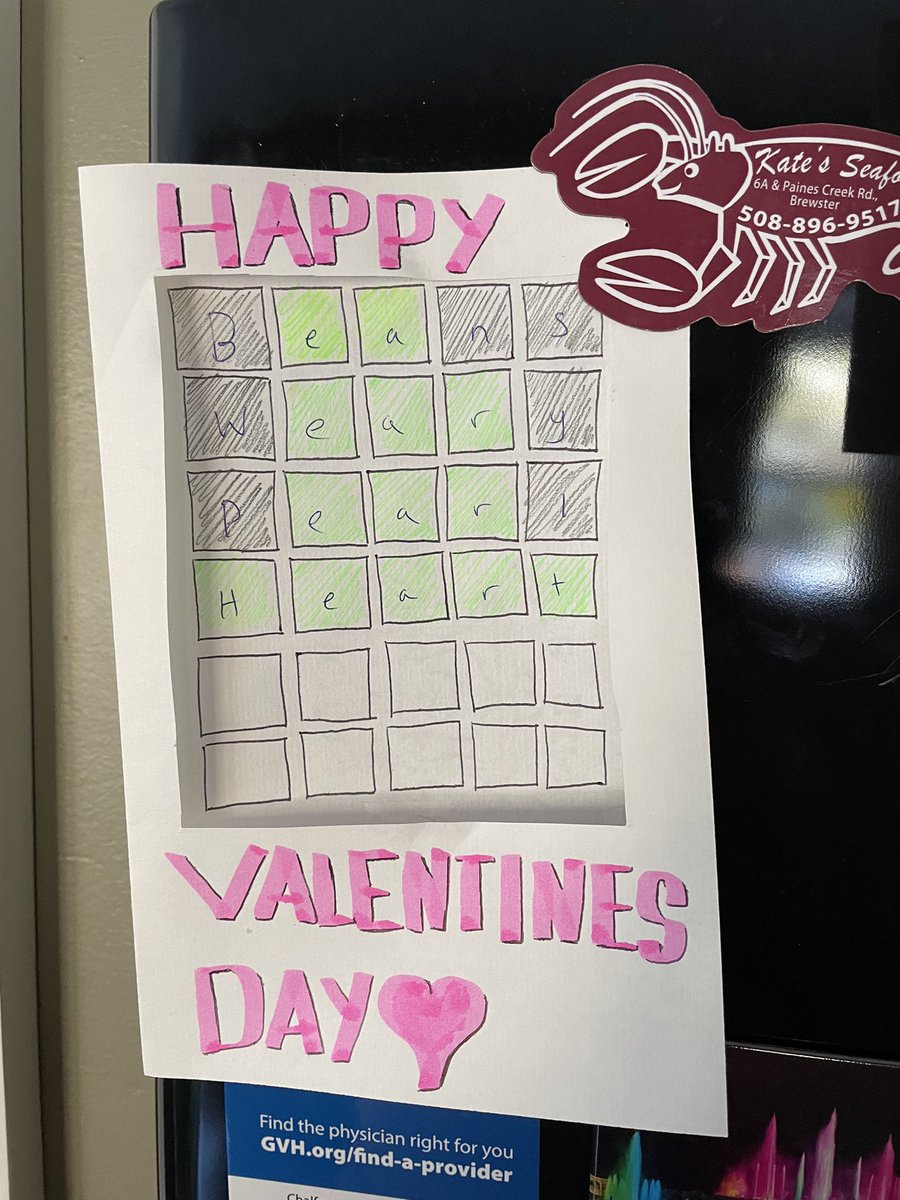 kalemishap's tweet photo. Just showing off the custom wordle game I made for Matt’s valentines card :) I shaded in the blocks after each guess https://t.co/2aS8iFWs6L