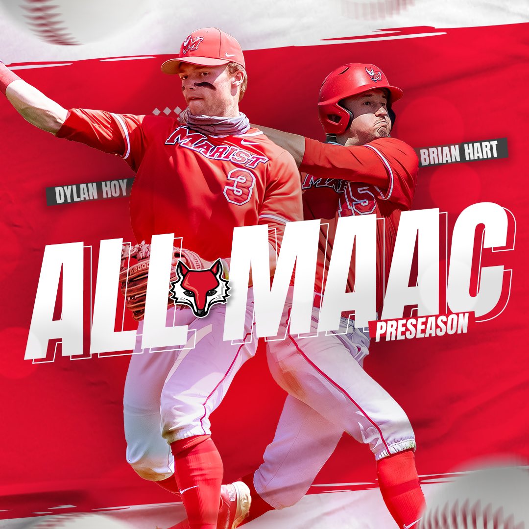Congrats to our guys Brian Hart and Dylan Hoy on being named to the Preseason All-MAAC team!