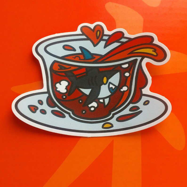 Sharkteath's tweet photo. Time for a Shark sticker giveaway! This week it’s the adorable spooky shark in pumpkin spice tea! 2 winners will be chosen at random.

To enter:
🦈follow me
🦈RT this post 
🦈leave a comment 

Good luck to all my shark fans! https://t.co/9RWr16jMLz