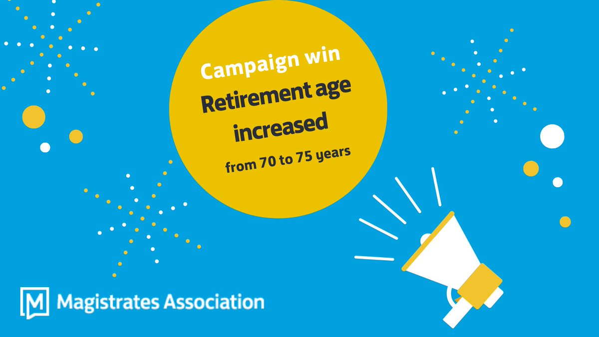 MagsAssoc's tweet image. Good news! @HMCTSgovuk is now inviting expressions of interest from retired #magistrates aged 70-75 who'd like to return to the bench. We've long advocated for this increase on our members' behalf: bit.ly/3uPHj8a #campaignwin #makingadifference #CharityTuesday