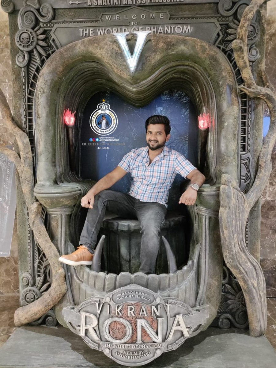 BFK_Mumbai's tweet photo. #VikrantRona Promotions Going On In Full Swing!

#VikrantRonaSwag 🔥

@KicchaSudeep @VikrantRona
@anupsbhandari @shaliniartss @ZeeStudios_ @_PVRCinemas https://t.co/a5fIsLp8E0