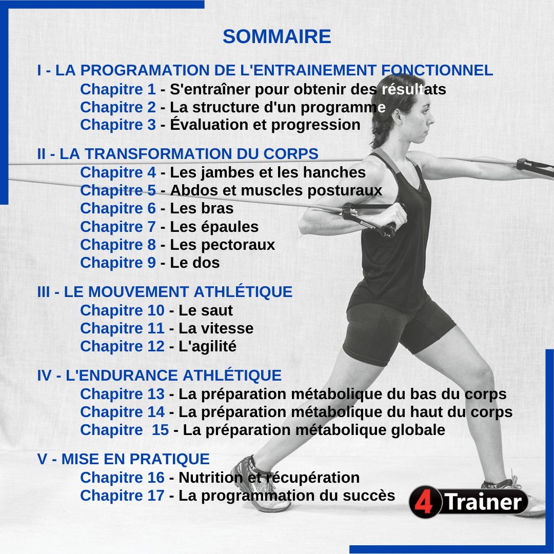4Trainer's tweet photo. L'Entrainement Fonctionnel 2 #TotalBodyTransformation fait son apparition,
Ce second volume de l'entraînement fonctionnel met en pratique les concepts clés pour transformer votre corps et optimiser vos performances athlétiques https://t.co/Cov4SvVsBQ