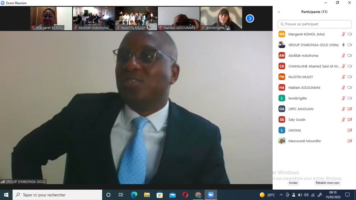 The second phase of the training of Media Professionals on Disasters Risks reduction in Africa opened on 15 February 2022. This session brings together participants from Comoros National Radio &amp; TV (ORTC) and Democratic Republic of Congo’s National Broadcaster (RTNC). 
#AUB_UAR