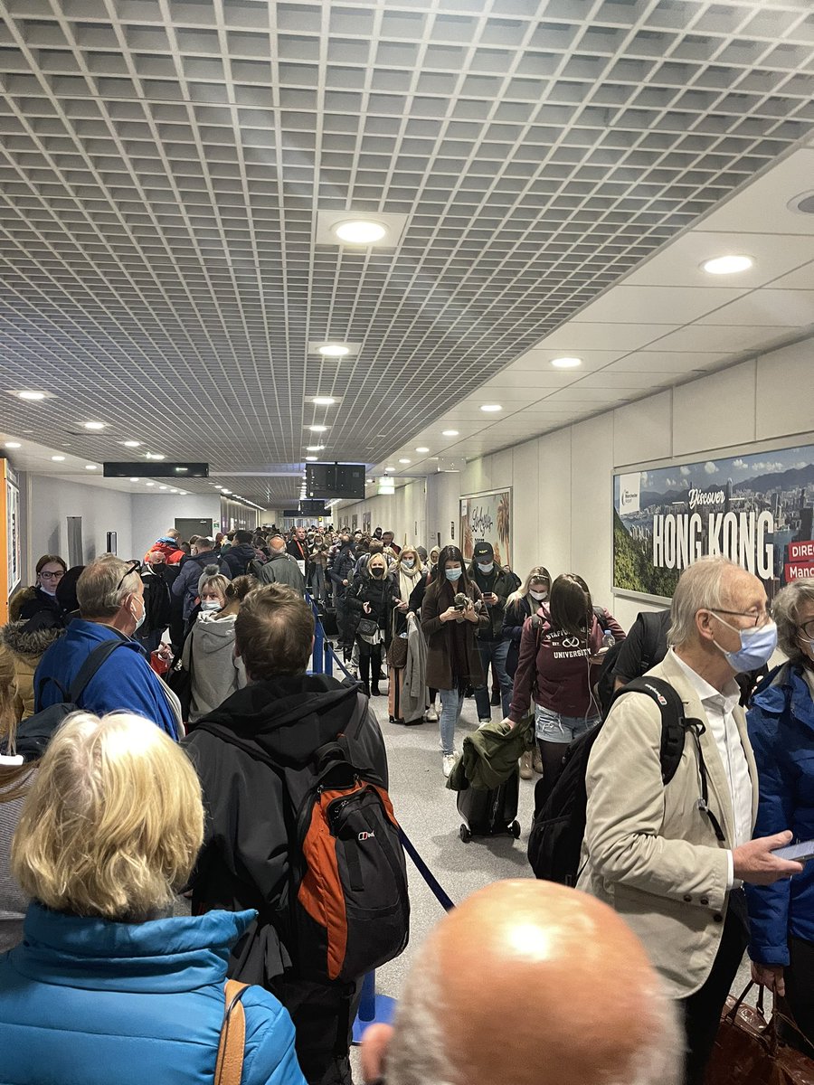 Manchester airport passport queue. Really?