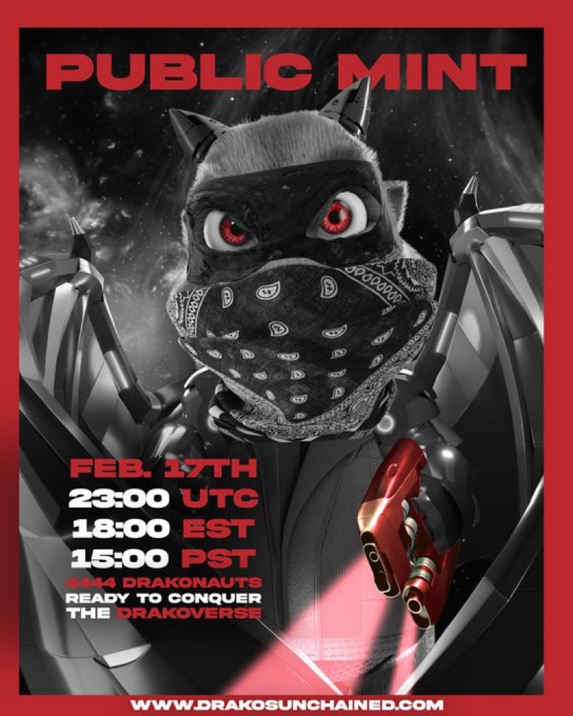 Giveaway!!
<a href="/DrakosUnchained/">Drakos Unchained</a> are offering 1 NFT from their Drakonauts collection to one lucky winner🔥

How to enter:
Follow me and <a href="/DrakosUnchained/">Drakos Unchained</a> 
Like &amp; RT
Tag 3 friends
The winner will be ann in 48 hours!
GOOD LUCK 🍀🐲  linktr.ee/drakosunchained