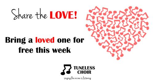 #Sittingbourne Tuneless Choir sharing the love this Thursday with a BOGOF! We meet at Tunstall Primary School from 7.30pm, why not join us in the Tuneless Luurrveshack singing songs all about the LOVE!! ❤️🎶