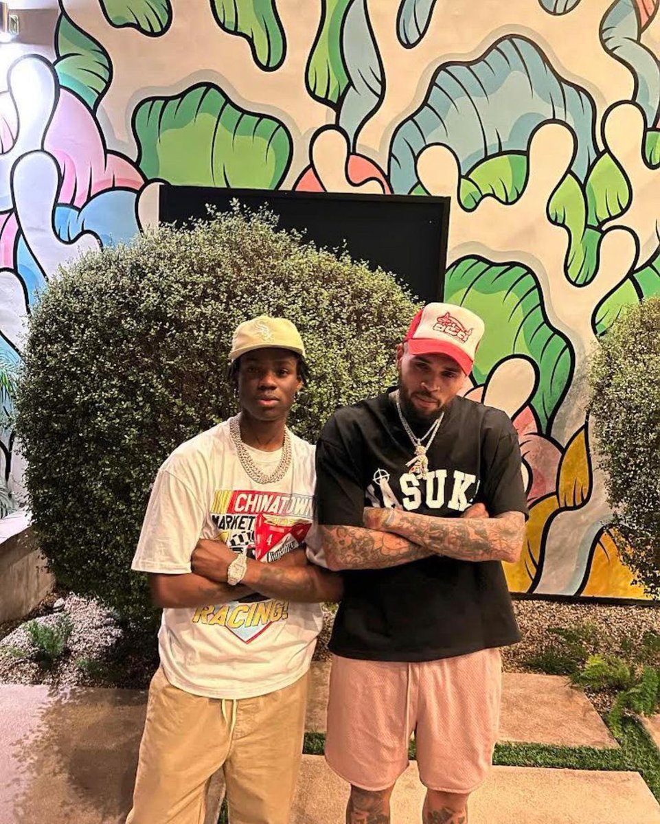cblivee's tweet photo. Chris Brown at his home with Rema. https://t.co/IpWCe7u9ei
