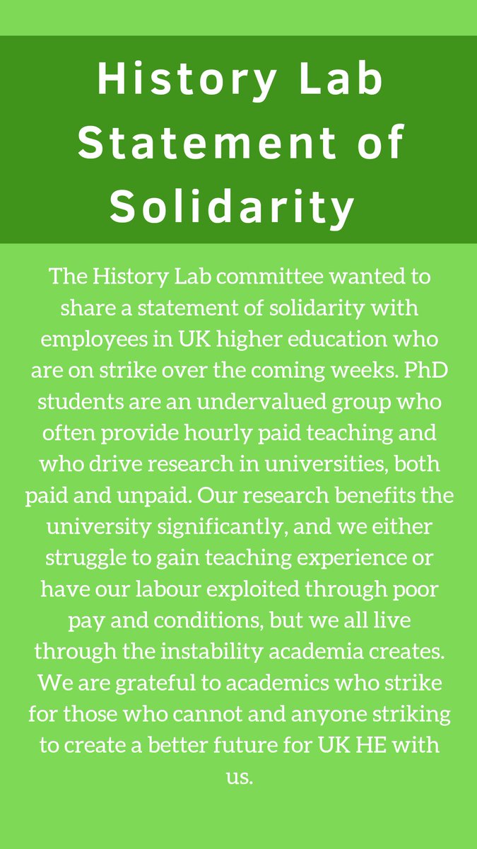 Please see the following statement from the committee. We will be observing digital pickets for the duration of strike action.

<a href="/ihr_history/">Institute of Historical Research</a> <a href="/RoyalHistSoc/">Royal Historical Society</a> <a href="/history_uk/">History UK</a> <a href="/UCUPostgrads/">UCU Postgrads</a> <a href="/Historylabplus/">HistoryLab+</a>