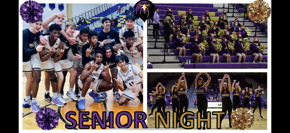 MTHS_BBALL's tweet photo. 2021-2022 MTHS Falcons Senior Night!!! Come out and support your boys basketball, cheer, and dance team seniors!!! Wear purple and gold!!!
When: Thursday 2/17
Where: MTHS
Ceremony Time: 6:00
Game Time: 7:00 https://t.co/x9MWyCDr5A