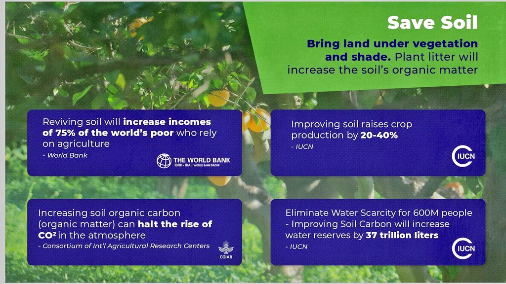 MoolDhaga's tweet photo. Why #SoilHealth matters? Profound ans in pics below.

There is a strong need to turn our primary attention &amp; global ecological narrative toward healing Soil.

If you agree, let's roar together to #SaveSoil, create a #ConsciousPlanet

Become an #EarthBuddy: https://t.co/zsDlmIjLe0 https://t.co/vDce1t4nbG
