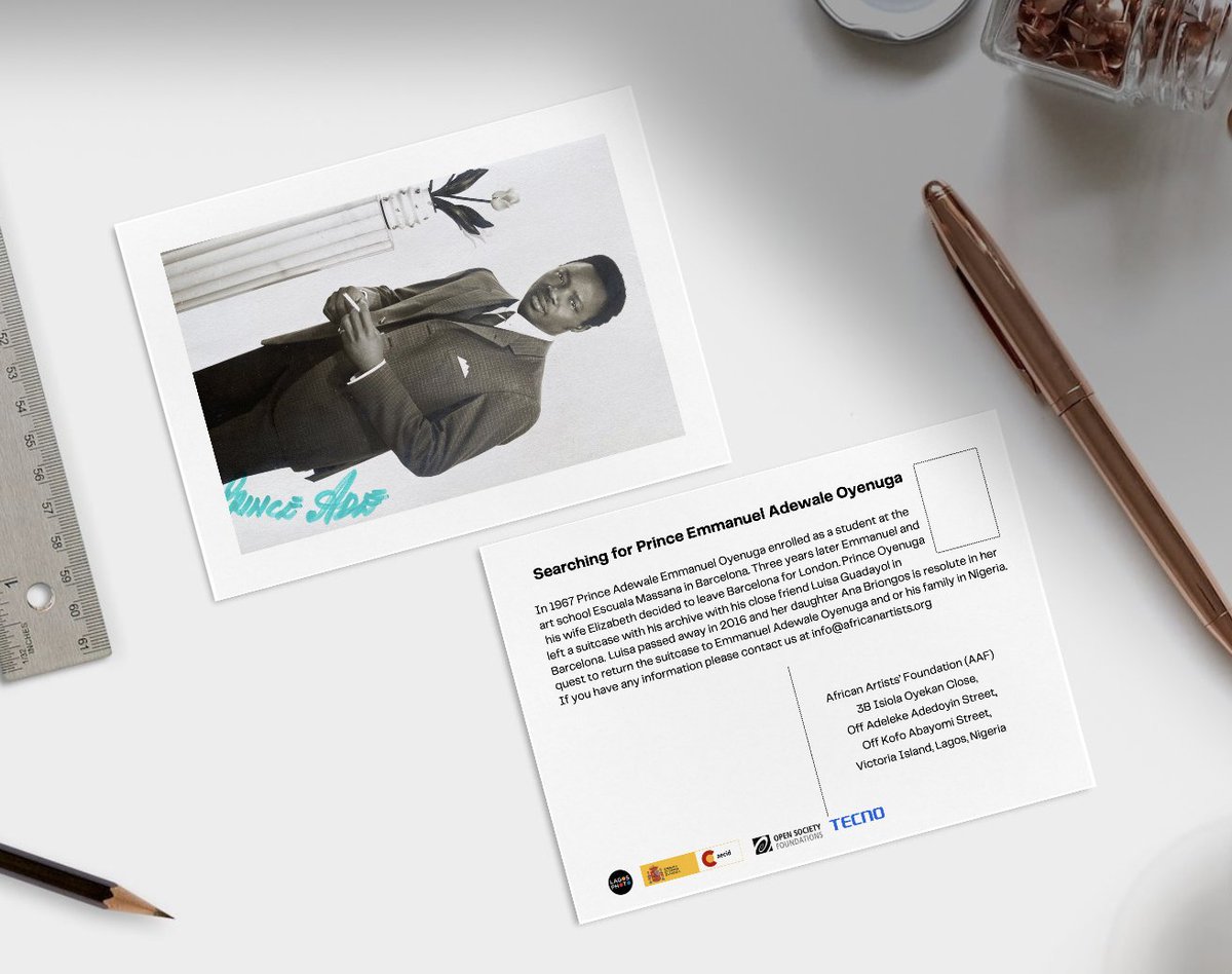 @EmEspAbuja hosted yesterday the presentation in #Abuja of the project "Unpacking the Suitcase", based on the legacy of the 🇳🇬 artist Prince Emmanuel Adewale Oyenuga. 🇪🇸 writer <a href="/abriongos/">Ana Maria Briongos</a> is presently the custodian of the suitcase containing his legacy.