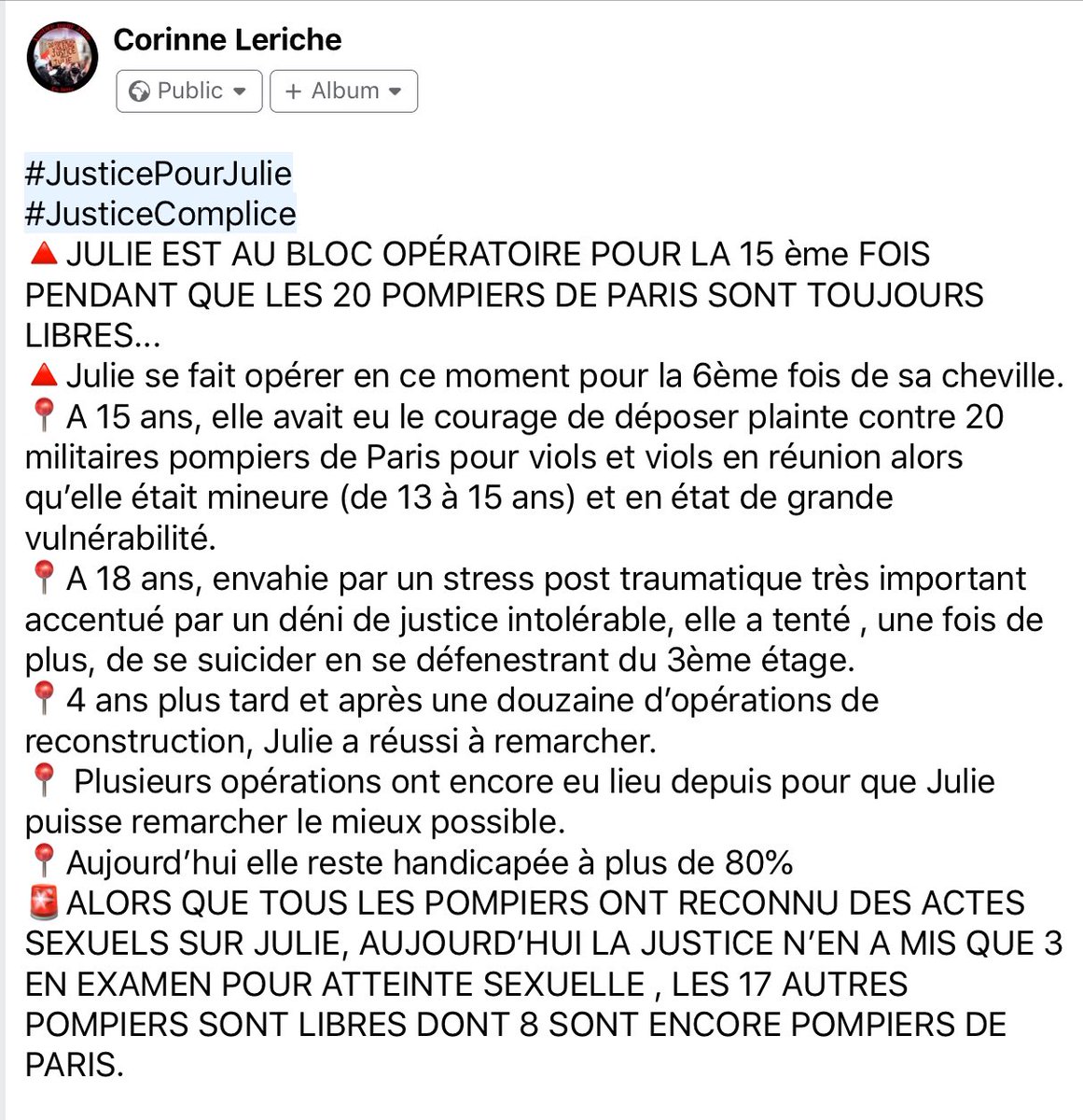 Corinne Leriche #JusticePourJulie tweet media