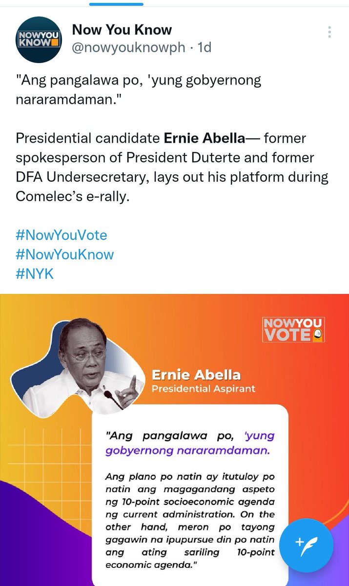 K3naBonita's tweet photo. @WeAreUnitedDDS We need him now. Not on 2025 but at this very moment 2022.
#ernieforeveryjuan
#CivilSociety
#NumberSaBalota https://t.co/l3T9iYywWG