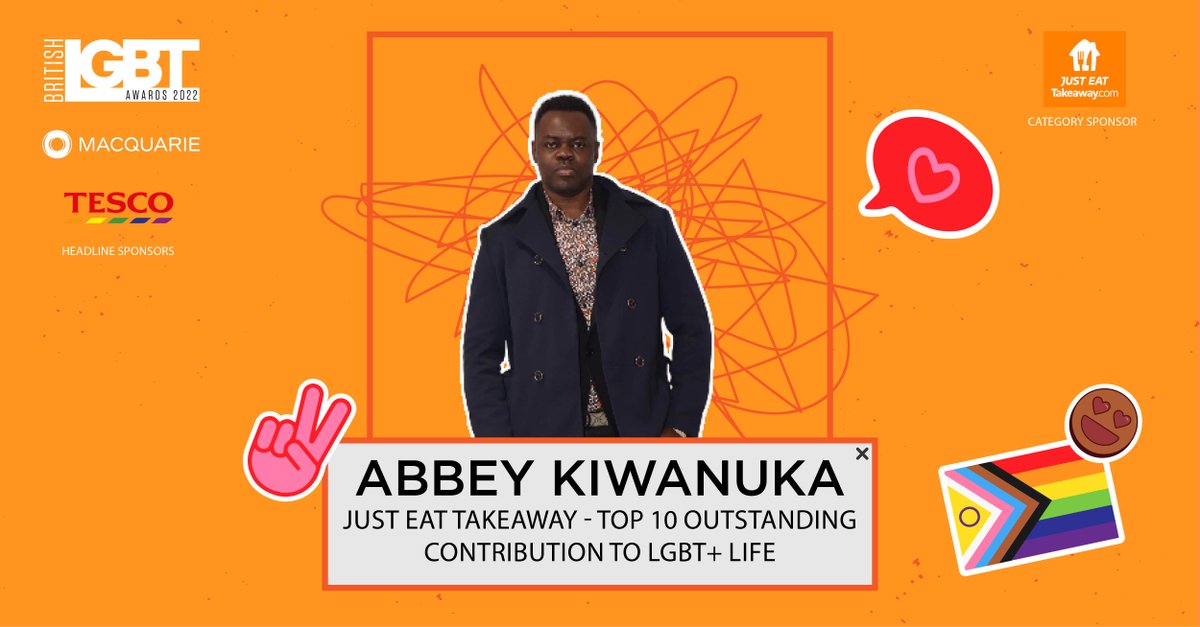 BritLGBTAwards's tweet photo. Abbey Kiwanuka is not only a passionate advocate for international LGBT+ rights, but is also a ✊ @JustEatUK Top 10 Outstanding Contribution to LGBT+ Life ✊ nominee!

Find out more about Abbey's incredible work here 👉 👉 👉 
https://t.co/J4IIgfeLRu https://t.co/L6UkgV7vtc