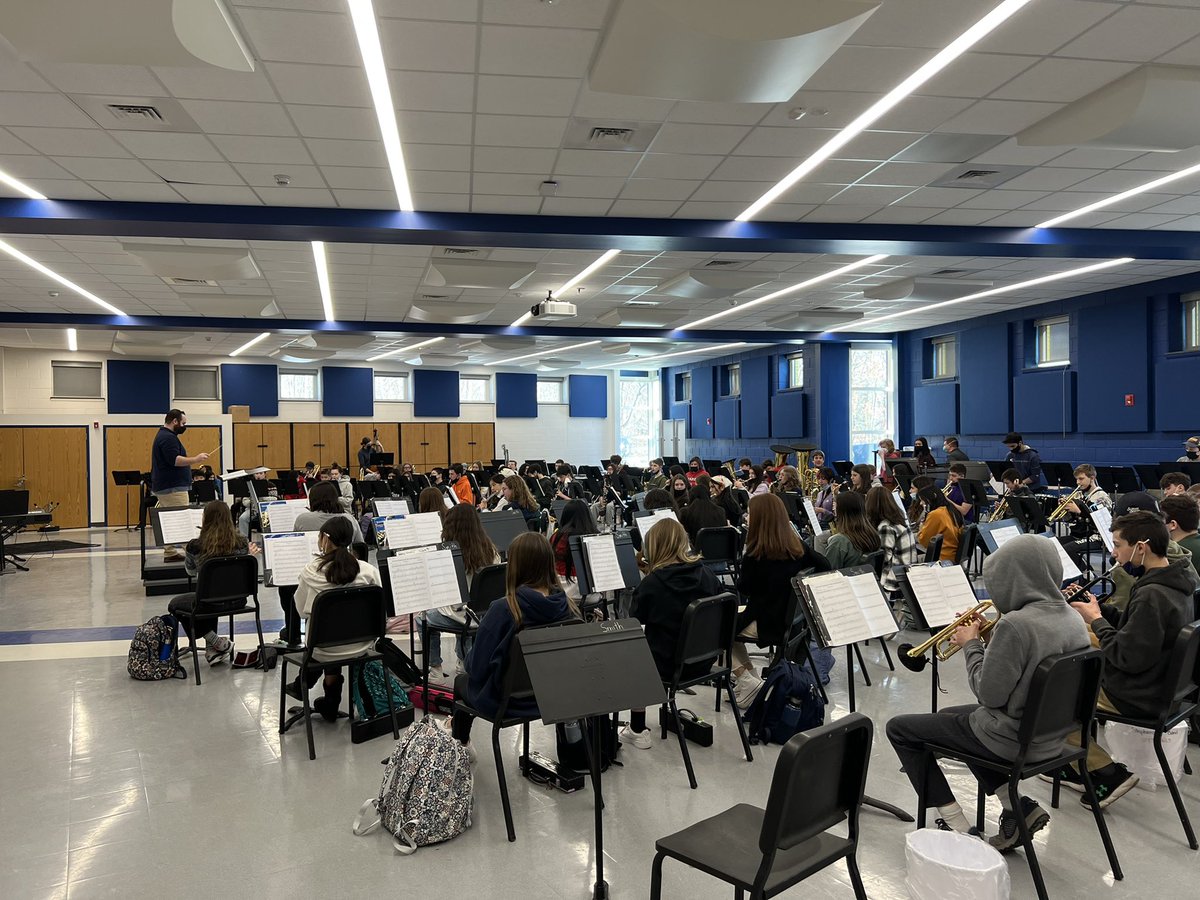 Thank you <a href="/JenkinsRhs/">Mr. Jenkins-RHS</a> and the wonderful HS band students for coming and playing with the 8th grade band today. We’re hoping to see all of the 8th graders play <a href="/RamseyHSNJ/">Ramsey High School</a> next year! @RSDNJArts <a href="/RSDsmithschool/">Smith Middle School</a> #enhancingthestudentexperience