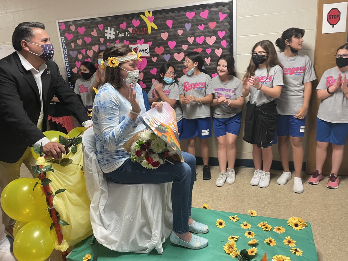 NISDSpecialEd's tweet photo. Congratulations to @EarlRudderMS Educator of the Year, #ALE teacher Casey Radcliff. #SimplyTheBest https://t.co/vJTEY3LfNW