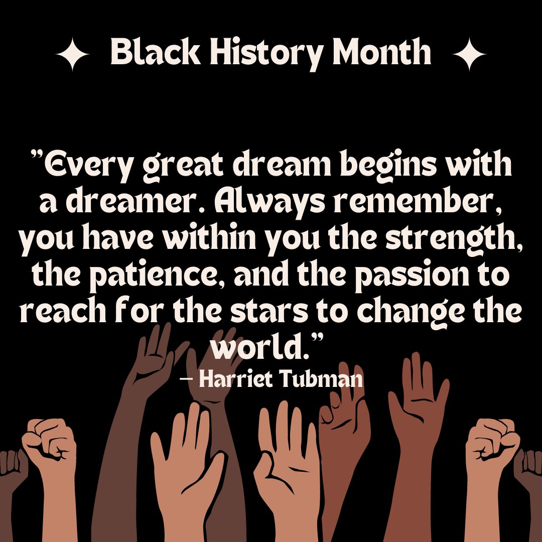 MichiganIORG's tweet photo. ”Every great dream begins with a dreamer. Always remember, you have within you the strength, the patience, and the passion to reach for the stars to change the world.” — Harriet Tubman

To Celebrate Black History Month we are sharing quotes 

#MasonicOhana https://t.co/vEbAEHI0w6