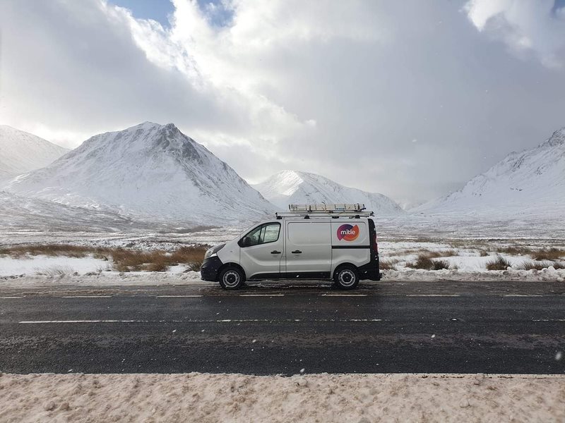 MitieProjects's tweet image. One of our team members captured this spectacular shot of &apos;The Three Sisters&apos; in Glencoe, dusted in snow, whilst visiting a site in Fort William. We loved that he even managed to sneak in a @Mitie van! Photo: Colin Pollock #Glencoe | #ProjectsPhotography | #EngineeringTheFuture