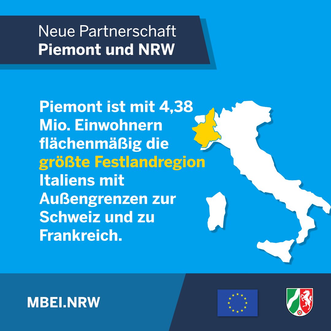 mbeimnrw's tweet photo. Themen des neuen Partnerschaftsabkommens zwischen #NRW und @regionepiemonte 🇩🇪🇪🇺🇮🇹: 

✅Klimaschutz
✅Wasserstoff
✅künstliche Intelligenz
✅autonomes Fahren
✅moderne und nachhaltige Landwirtschaft
✅Jugend- und Expertenaustausche

ℹ️ https://t.co/4U5VA5DQt6 https://t.co/Q3xAhHpK2h