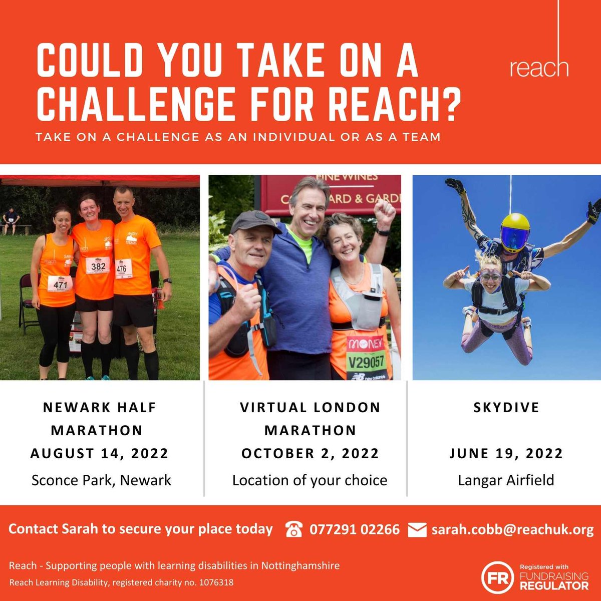 reach_ld's tweet photo. COULD YOU TAKE ON A CHALLENGE FOR REACH? We have places for a variety of exciting challenge events available. Complete a challenge on your own or as part of a team. If you would like to take one of our places and raise money for Reach please email sarah.cobb@reachuk.org https://t.co/7FDgeqa1XW