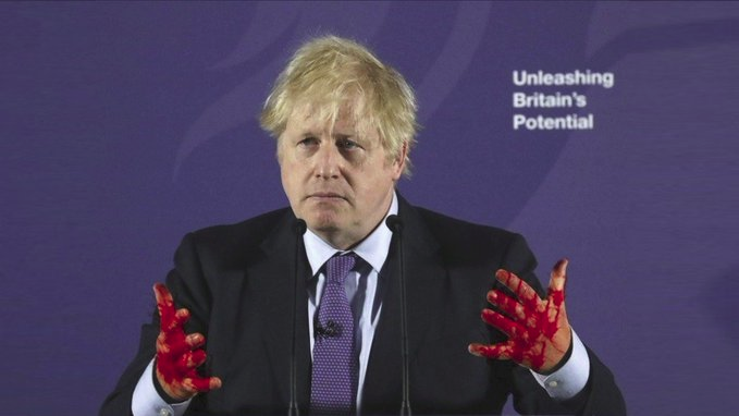 dolphin2's tweet photo. @dgurdasani1 The face of #democide

Democide: Any #murder of any number of persons by any government

End the #ToryCoup

#ToryButchers #JohnsonTheButcher
#DemocracyLost #ToryCORRUPTION#ToryDictatorship #ToryCriminals #ToryCovidDisaster #ToriesOutNOW #JohnsonOut22 #Covid19UK 

#GeneralStrikeUK https://t.co/CzXi4cP950